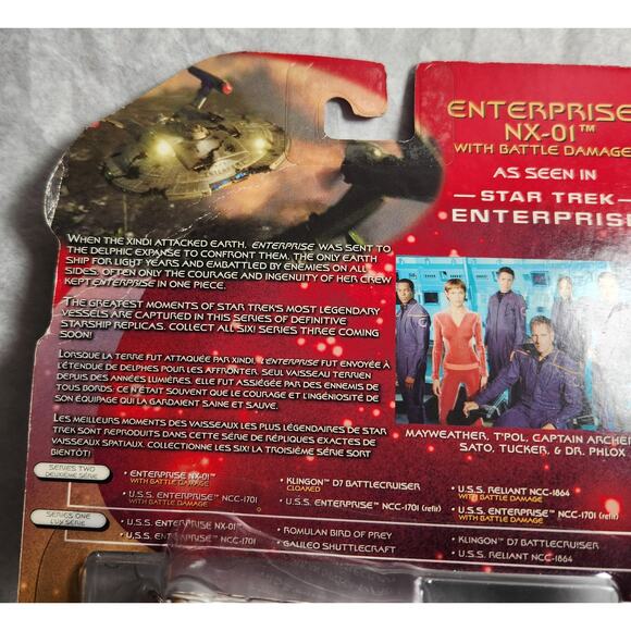 Johnny Lightning Legends of Star Trek Enterprise NX-01 Battle Damage 2005 New - Picture 6 of 7